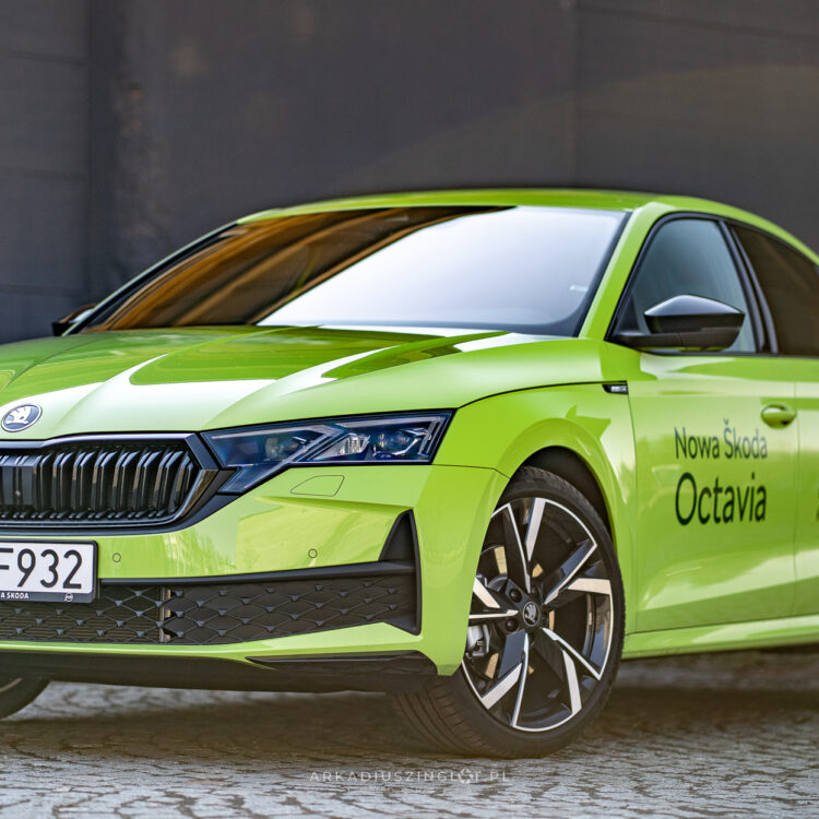 Rzut przedni na samochód.